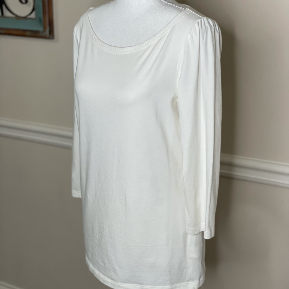 Lilly Pulitzer 3/4 Sleeve White Shirt Small